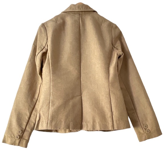 GAP fitted cotton blend jacket In beige / tan, long sleeve tailored, size: S - Picture 4 of 7